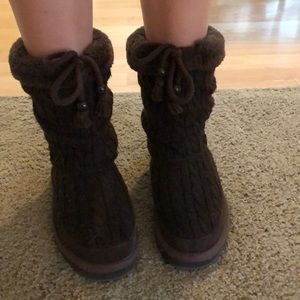 Skechers sweater boots, girls 3